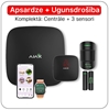 Picture of Bezvadu GSM / Ethernet apsardzes signalizācijas komplekts ar UGUNSDROŠĪBU :: Melns AJAX