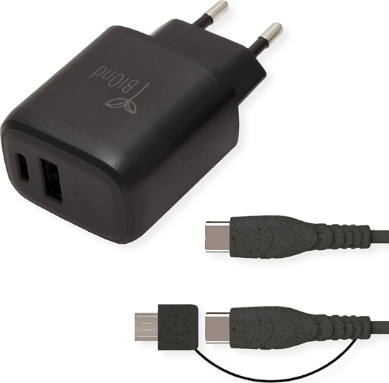 Picture of Biond BIO-CMC-20W PD 20W Charger Dual Port + USB-C KABEL