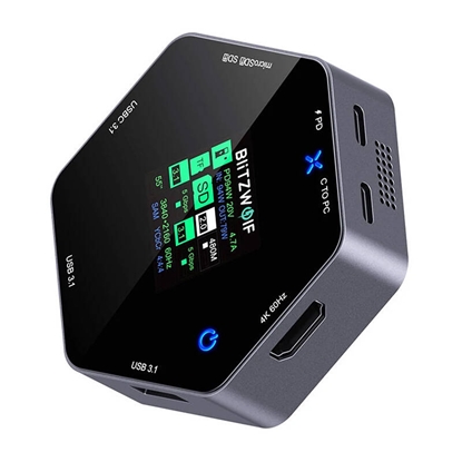 Attēls no Blitzwolf 8in1 docking station BW-TH16 USB 100W LCD Smart Display
