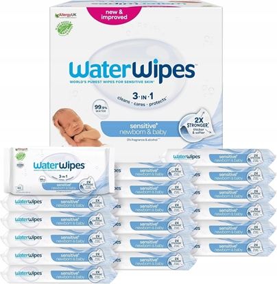 Picture of Bobini WATERWIPES_3in1 Sensitive+ Newborn & Baby chusteczki nawilane dla niemowlt 18x60szt