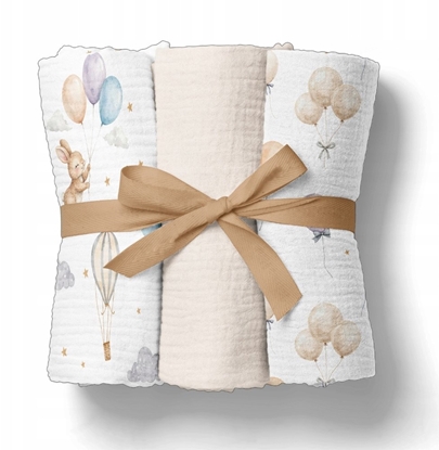Picture of Bocioland 3008 PIELUSZKI MULINOWE 70X70 3-PACK BE BL300