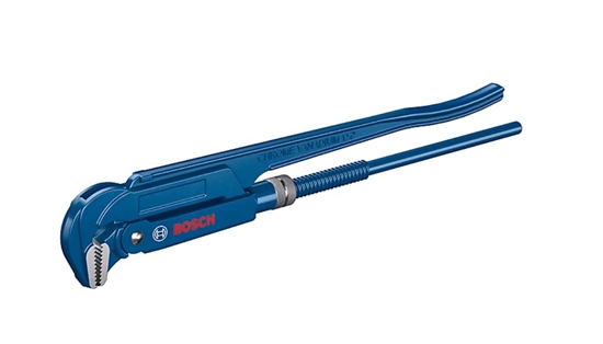 Изображение Bosch Bosch plumbing corner pipe wrench 90° Professional 420mm, pipe / water pump pliers (blue, gripping jaw position 90°)