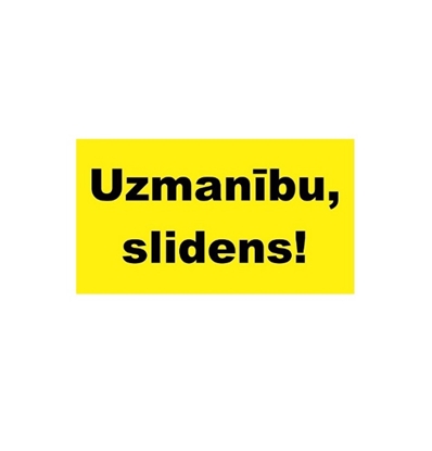 Изображение Brīdinājuma uzlīme "Uzmanību, slidens!"