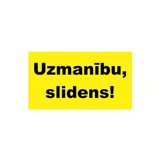 Изображение Brīdinājuma uzlīme "Uzmanību, slidens!"