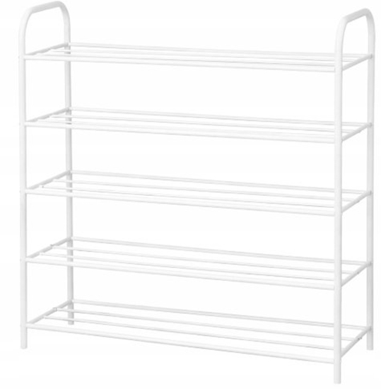 Picture of Brunbeste Metalowa póka na buty obuwie rega stojak 5 poziomowa biaa 79.5x91x26cm BRUNBESTE BB-3546