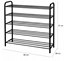 Picture of Brunbeste Metalowa póka na buty obuwie rega stojak 5 poziomowa czarna 79.5x91x26cm BRUNBESTE BB-3545