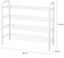 Picture of Brunbeste Metalowa póka na buty obuwie rega stojak organizer 4 poziomy biaa 79.5x72x26cm BRUNBESTE BB-3544