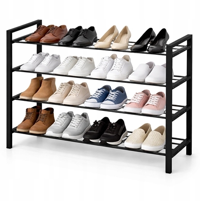 Attēls no Brunbeste Metalowa póka na buty obuwie rega stojak organizer 5 poziomów czarna 65.5x70x26cm BRUNBESTE BB-3547