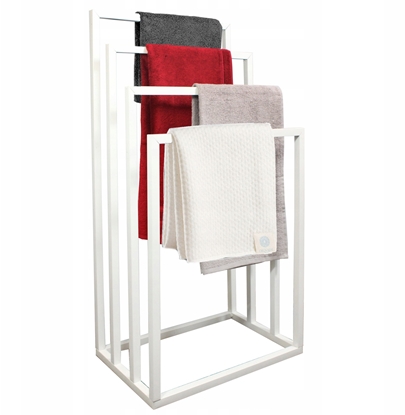 Attēls no Brunbeste Wieszak wolnostojcy na rczniki azienkowe kpielowe 45x29x88cm biay BRUNBESTE BB-3926