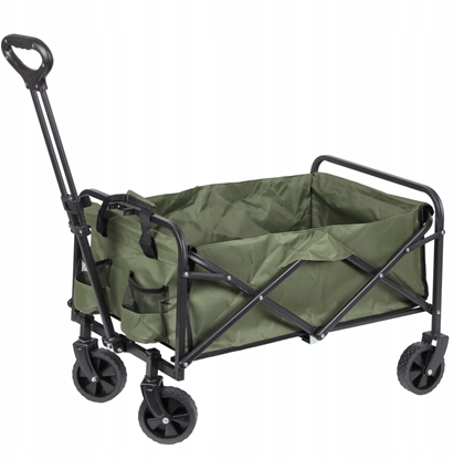 Attēls no Brunbeste Wózek transportowy ogrodowy plaowy na zakupy na kókach skadany zielony BRUNBESTE BB-2043