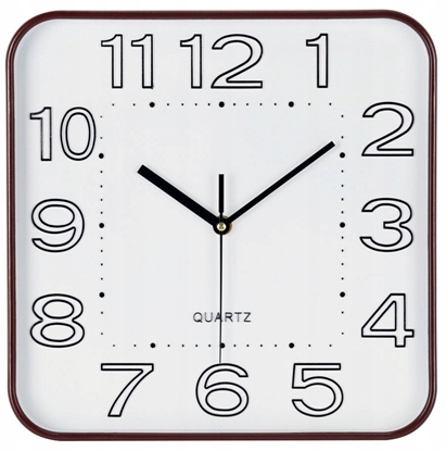 Attēls no Brunbeste Zegar cienny na cian do kuchni salonu kwadratowy biay 30CM BRUNBESTE BB-1866