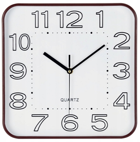 Picture of Brunbeste Zegar cienny na cian do kuchni salonu kwadratowy biay 30CM BRUNBESTE BB-1866