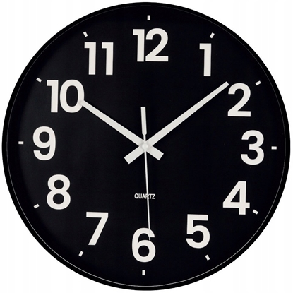 Attēls no Brunbeste Zegar cienny na cian do kuchni salonu kwarcowy czarny okrgy DUY 35CM BRUNBESTE BB-1878