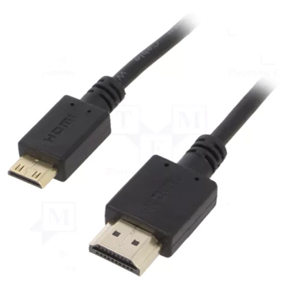 Picture of Cable HDMI 2.0; HDMI plug, mini HDMI plug; PVC; 1.8m; 3D, 4K, ARC, UHD 2160p