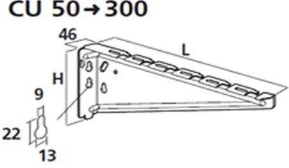 Attēls no Cablofil Wspornik CU150 ER.124X207 (CM557420)