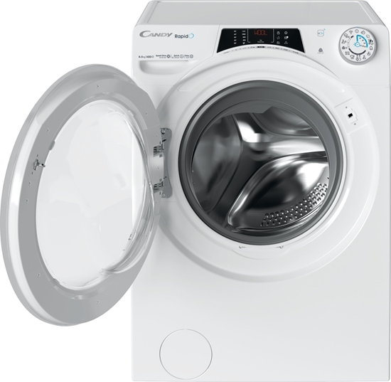 Picture of Candy Skalbimo maina with Dryer | ROW 4854DWMT/1-S | Energy efficiency class A/D | Front loading | Skalbimo talpa 8kg | 1400 RPM | Gylis 53 cm | Plotis 60 cm | Ekranas | TFT | Drying system | Drying capacity 5kg | Steam function | Wi-Fi | Baltas