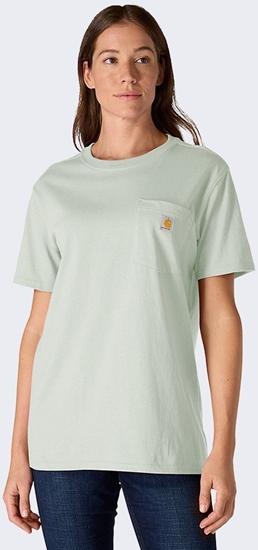 Picture of Carhartt Koszulka Carhartt Iconic WK87 Pocket SMOKED TEAL