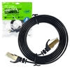Picture of CAT7 LAN plakans ekranēts S/STP savienotājkabelis (patch cord), 10Gbps, 600MHz, 5m, melns
