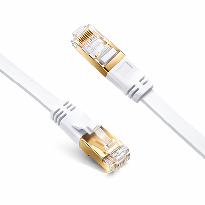 Attēls no CAT8 LAN plakans ekranēts S/STP savienotājkabelis (patch cord), 40Gbps, 2000MHz, 3.0 m, PNI