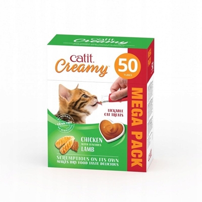 Изображение Catit Creamy Megapack dla kota kurczak z jagnicin 50x10g