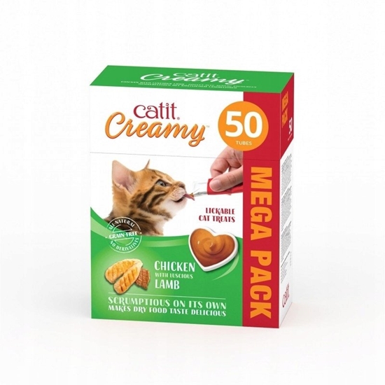 Изображение Catit Creamy Megapack dla kota kurczak z jagnicin 50x10g