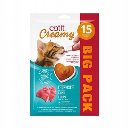 Изображение Catit Creamy, przysmak, dla kota,tuczyk, 15x10g