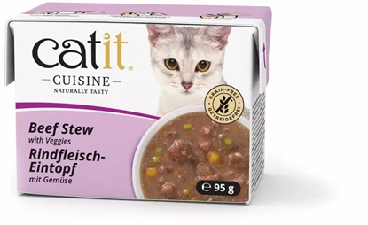 Изображение Catit Cuisine Beef Stew, gulasz, dla kota, woowina i warzywa, 95g
