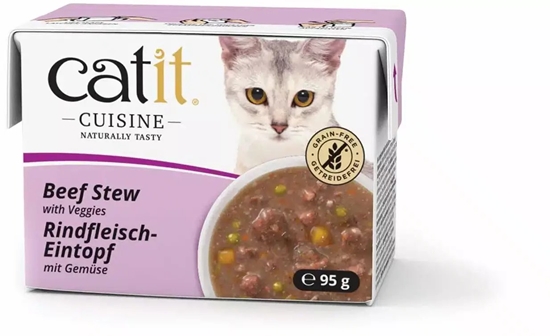 Изображение Catit Cuisine Beef Stew, gulasz, dla kota, woowina i warzywa, 95g