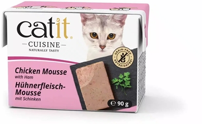 Изображение Catit Cuisine Chicken Mousse, pasta, dla kota, kurczak i szynka, 90g