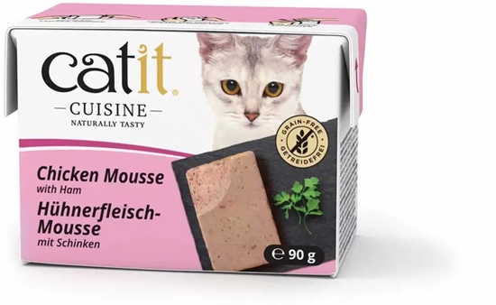 Изображение Catit Cuisine Chicken Mousse, pasta, dla kota, kurczak i szynka, 90g
