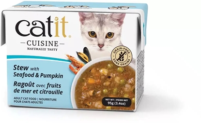 Изображение Catit Cuisine Seefood Stew, potrawka, dla kota, owoce morza i dynia, 95g