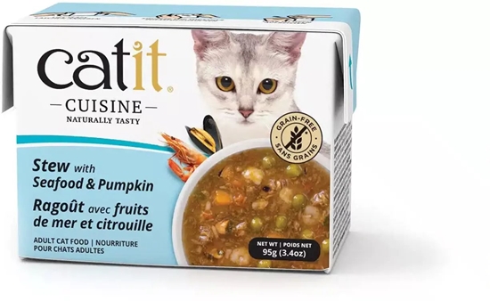 Изображение Catit Cuisine Seefood Stew, potrawka, dla kota, owoce morza i dynia, 95g