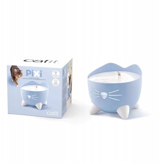Изображение Catit Pixi Fountain Combo, zestaw poido Pixi 2,5l + miska, jasnoniebieski