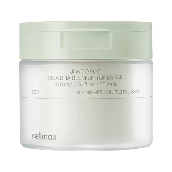 Изображение CELIMAX Ji Woo Gae Cica BHA Blemish Toner Pad 170ml