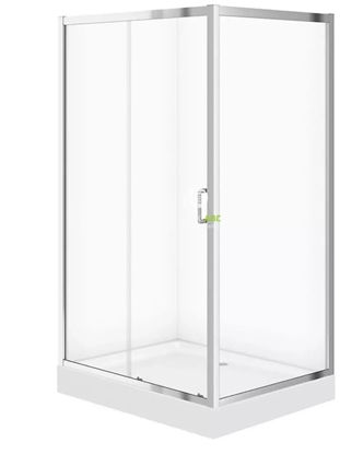 Attēls no Cersanit SET C180 KABINA ARTECO PROST 120X90X190 SZK TRANS + BR TAKO 120X16 WIR