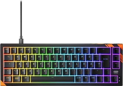 Picture of Cherry K5 PRO TMR COMPACT tastatūra Speļu USB QWERTZ Vācu Melns, Oranžs