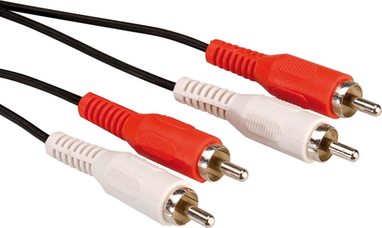 Picture of Cinch kabelis 2 x RCA M-M, 5m, Roline
