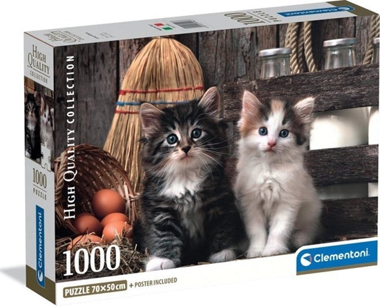 Изображение Clementoni Puzzle Compact Kochane kocita 1000 elementów (39943)