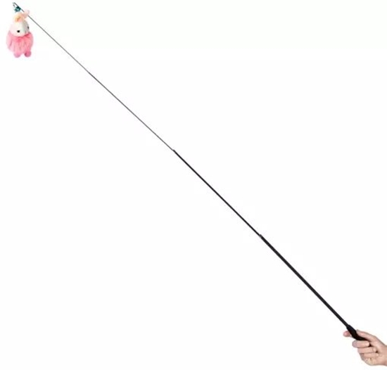 Picture of Collar WAU DOG ZABAWKA DLA KOTA WDKA            TELESKOPOWA Z KRÓLICZKIEM 180cm