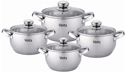 Picture of Cometic Zestaw garnków Voltz OV51210G8B 18/20/22/24cm./=2.7/3.7/5.1/6.5l. Stal nierdzewna 5V51210G8B (3800237049080)