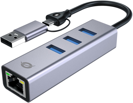 Picture of Conceptronic ABBY25G dokstacija Vadu USB 3.2 Gen 1 (3.1 Gen 1) Type-A + Type-C Pelēks