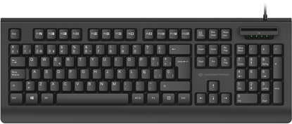 Attēls no Conceptronic USB Tastatur +Smart ID-Kartenleser Layout IT sw
