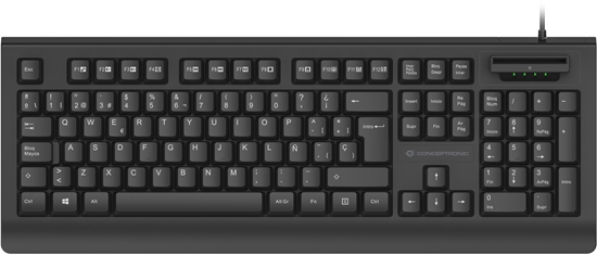 Picture of Conceptronic USB Tastatur +Smart ID-Kartenleser Layout IT sw