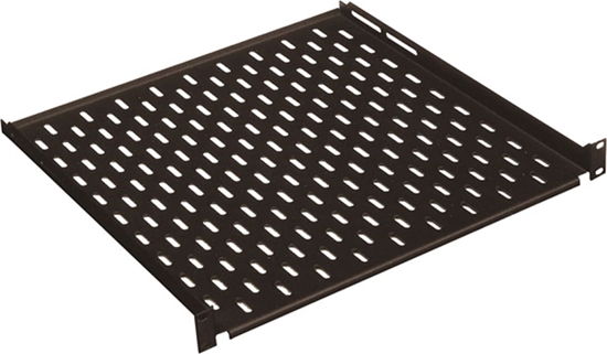 Изображение Conteg 19"-Geräteträger schwarz 1 HE, 435 x 550 mm, max. 15kg