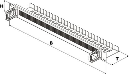 Attēls no Conteg 19"-Kabeldurchführung 1 HE mit Bürste