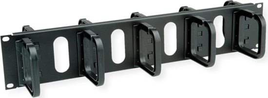 Picture of Conteg 19"-Kabelführung 2 HE mit 2 x 5 Kabelösen 80 x 80 mm