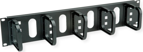 Picture of Conteg 19"-Kabelführung 2 HE mit 5 Kabelösen 80 x 80 mm