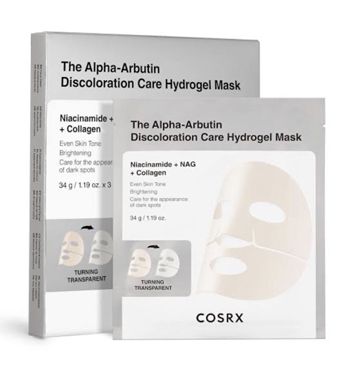 Picture of COSRX The Alpha‑Arbutin Discoloration Care Hydrogel Mask 3pcs