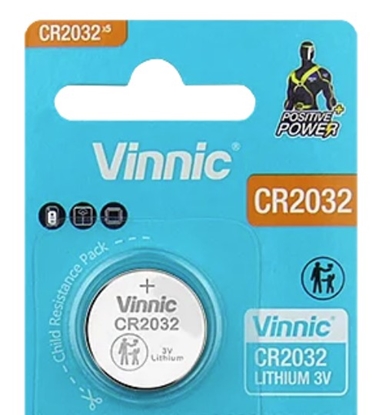 Picture of CR 2032 baterija Litija Vinnic - iepakojumā 1 gb.