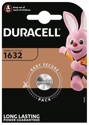Attēls no CR1632 baterija 3V Duracell litija DL1632 iepakojumā 1 gb.